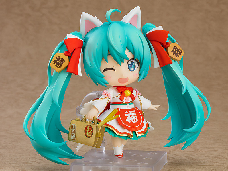 GSC《Character Vocal系列01 初音未來》初音未來 招福初音Ver.黏土人 2 NendoroidHatsuneMikuManekiMiku02